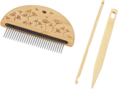 Weefkamset, Stevige Lichtgewicht Houten Weefkam, Draagbaar Elegant voor Doe-het-zelf-ambachten (Type 1)