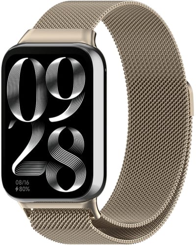 Stravo Milanese bandje - Geschikt voor Xiaomi Smart Band 8 Pro (Xiaomi Mi Band 8 Pro) / Xiaomi Smart Band 9 Pro (Xiaomi Mi Band 9 Pro) - RVS metaal Milanees smartwatchbandje met magneetsluiting Voor Redmi Watch 4 / 5 / 6(Starlight)