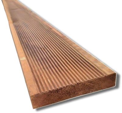 Houten vloer - Terrasplanken - Buitenruimte creëren - Dubbel geïmpregneerd - 100 cm lengte - Bruin