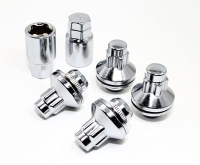 Wielsloten Set - Velg Beveiliging - Voertuig Beveiligen - Koud Gesmeed Staal - 4 Stuks 14x1.5mm - Chroom