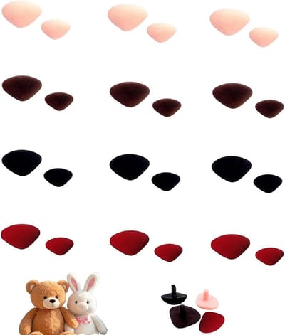 24x Veiligheidsneuzen voor Knuffels en Gehaakte Dieren | Assortiment Kunststof Craft Ogen en Neuzen