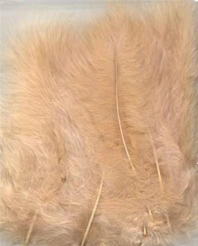 Beige Marabou veren - 7 tot 12 cm hoog - 15 Stuks