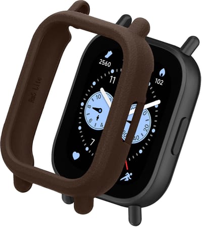 kwmobile Beschermhoes voor Xiaomi Redmi Watch 5 Lite - Fitness Tracker Case van TPU - Soft Smartwatch Case - donkerbruin