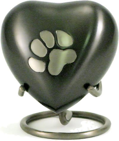 Urnencenter© - Slate Pewter Odyssey Dieren Hartjes Urn - Mini urn - Urn Hond - Urn Kat - Deelbewaring - 50ml
