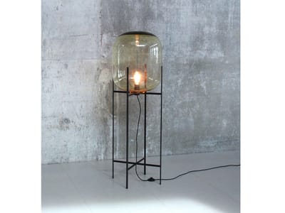 Pulpo - Oda Big vloerlamp - barnsteen-zwart