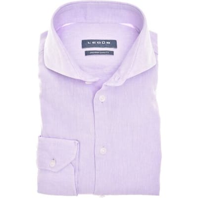 Ledûb Overhemd Casual Linen Blend Lila / male