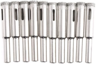 Dailygoods - Diamantboor Set - 10 Stuks - Gatenzaagset - 10mm - Geschikt voor Glas en Tegels - Perfect voor Nauwkeurig Boren - Ideaal voor Keramische...
