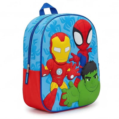 Marvel Spidey and His Amazing Friends Rugzak Jongens 3D – Blauw Rood – Met Zijvak – Schoolrugzak