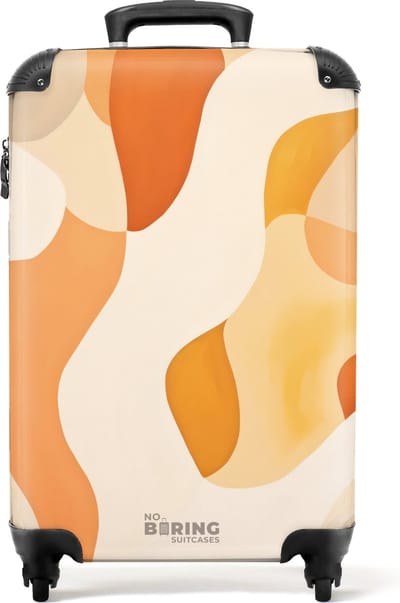NoBoringSuitcases.com® - Handbagage koffer lichtgewicht - Reiskoffer trolley - Abstracte vormen - Rolkoffer met wieltjes - Past binnen 55x40x20 en 55x35x25