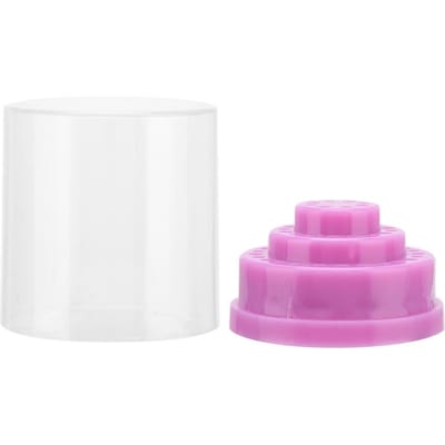 Boîtier Support Porte-Fraiseurs pour Ongles 48 Emplacements Organisateur d'Outils Manucure Présentoir Purple pink