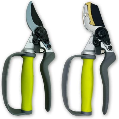 Snoeischaar Papegaaibek & Aambeeld set | met automatische roterende handgrepen | Papegaaibek & Aambeeld | Snoeischaren voor Moeiteloos en Nauwkeurig Snoeien