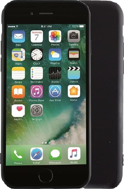 Hoesje Geschikt voor Apple iPhone 7/8 Plus TPU back cover/achterkant hoesje kleur Zwart