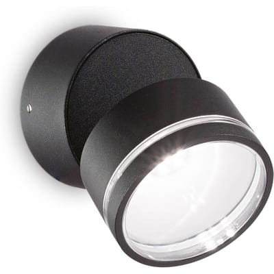 Ideal Lux Omega Round LED wandlamp 4.000K zwart