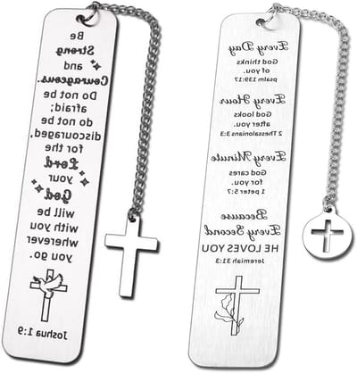 Inspirerende Boekenleggers Set van 2, Bijbelverzen Bookmark, Persoonlijke Cadeaus voor Gelovigen en Boekenliefhebbers