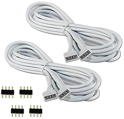 Verlengkabel 2 m 2 stuks voor LED RGB Strip 4 pins