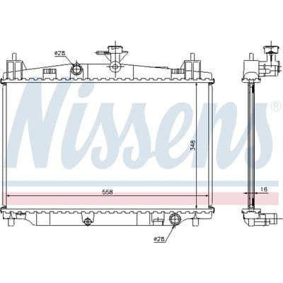 Radiator, motorkoeling NISSENS 68504