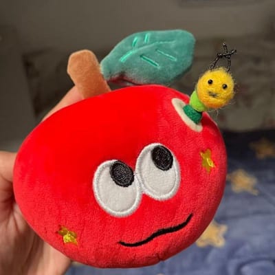 10cm Verrassing Rode Appel Zacht Knuffeldier Speelgoed Rups Ring Verborgen Doos Verbeeldingrijke Cadeaus Ideaal Voor Vriendin Kerst Verrassingsdoos 10cm