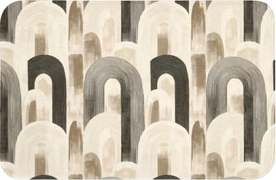 WC mat 60x40 cm - Antislip - Abstract - Patroon - Bogen - Toiletmat - Vloermat - Douchemat - Toilet tapijt - Toiletmatten