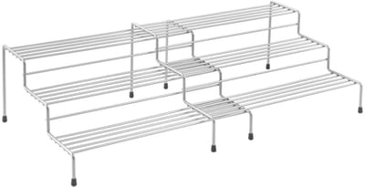 Metaltex - Uitschuifbaar Kruidenrek - 2-Delig - Verstelbare Breedte 28-55 cm - Anti-Slip - Kruiden Organizer