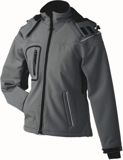 James and Nicholson Dames/dames Winter Softshell Jacket (Koolstofgrijs)