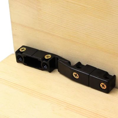 4 pièces Équerre d'angle en plastique Loquets à moraillon pour meubles ou Verrous à charnière Boucle de fixation ion Garde-robe Raccord de support à enclenchement
