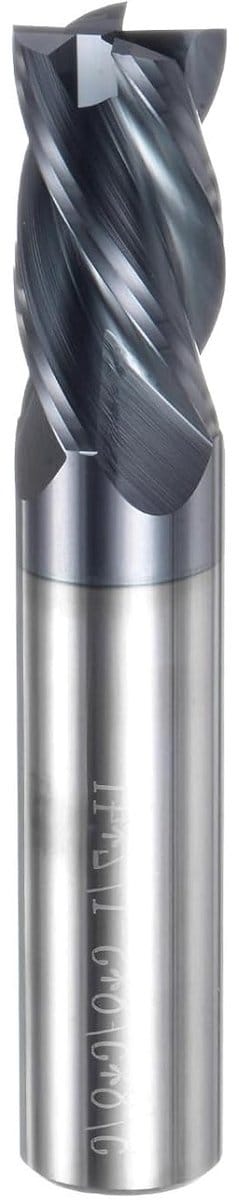 Vierkante frees met carbide snijkanten voor koolstofstaal en titanium - 5/8 inch aansluiting, 1-1/4 inch snijlengte, 3-1/2 inch totale lengte, HRC45 voor precisiewerk