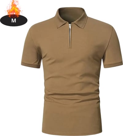 Livano Poloshirt Heren - T-Shirt Heren - Shirt - Overhemd - Polo Shirt - Khaki - M