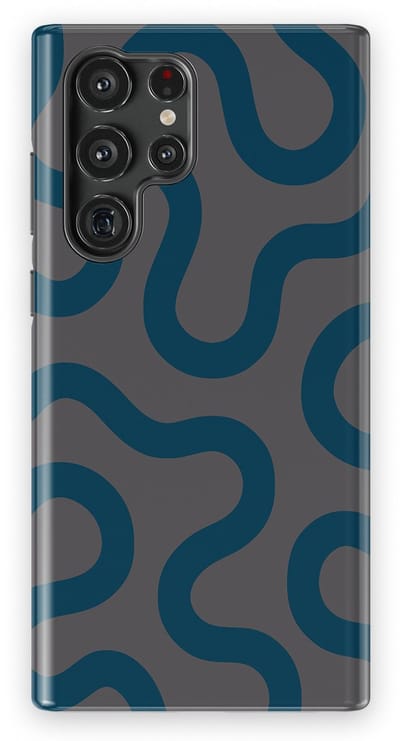 DripCase Motion Flow Tough Hoesje Samsung Galaxy S22 Ultra | Backcover met Mag | Trendy Design | Valbescherming | Shadow Waves