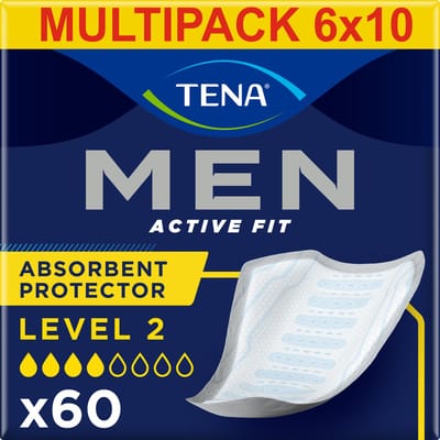 TENA Men Level 2 absorberende bescherming – verband voor matig urineverlies – 60 stuks