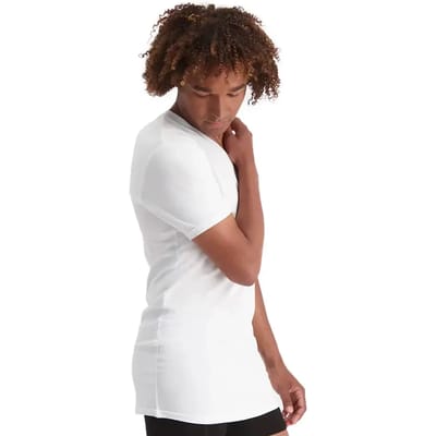 Comfortabel & Zijdezacht Bamboo Basics Long Fit T-Shirts Velo V-hals (2-pack) - Wit - M
