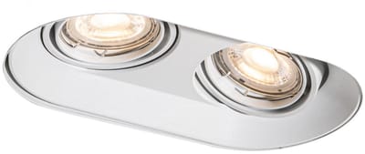 QAZQA dept - Moderne Inbouwspot - 2 lichts - L 27 cm - Wit - Woonkamer | Slaapkamer | Keuken