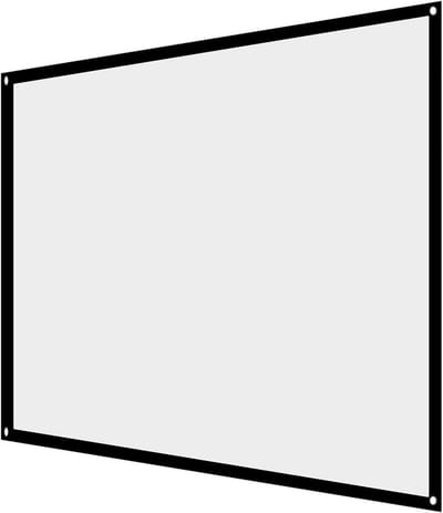 Projectiescherm Opvouwbaar - Wit Beeldscherm - Buitenfilm Avond - Voor- en Achterprojectie - 60 inch - Wit