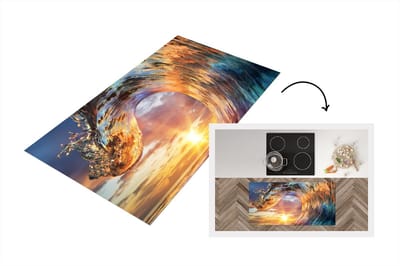 Keukenloper - Loper keuken - Zee - Zon - Kleuren - 120x60 cm - Keukenloper vinyl