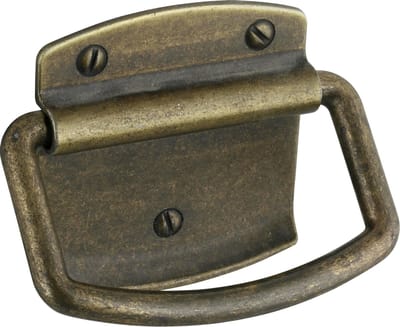 AVENUE decoration meubelgreep | model " Ceinture " | 55 x 55 mm | oud messing