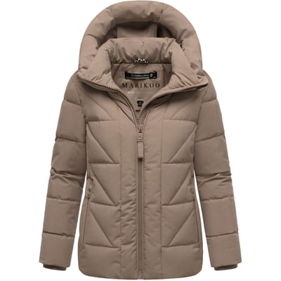 Marikoo dames winterjas Kuschelnasee met capuchon en fleecevoering