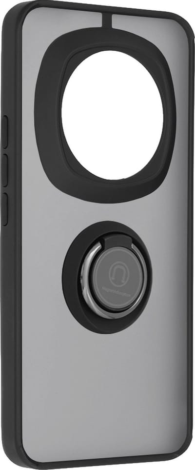 Hoesje geschikt voor HONOR Magic6 Pro - Techsuit Glinth Back Cover met ring en magneet - Zwart