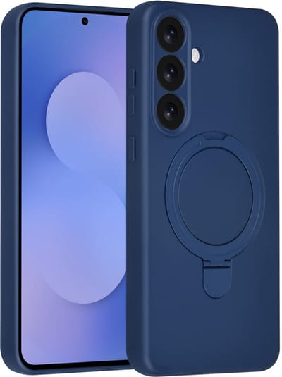 TUNIQ telefoonhoesje voor Samsung Galaxy S25 FE - MagSafe met ringstand - Donkerblauw