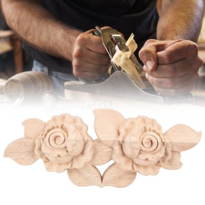 1 stuks 16x6,5cm Gesneden Hoek Onlay Applique Deur Kast Roos Ongeschilderd Europese Stijl