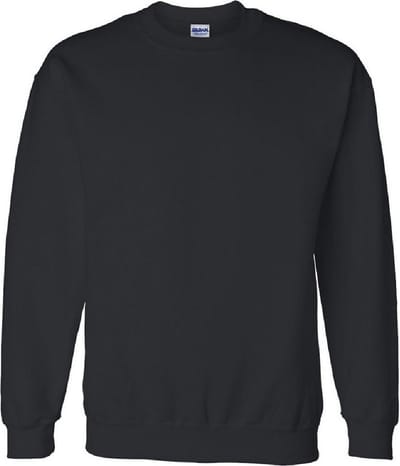Gildan DryBlend Adult Set-In Crew Neck Sweatshirt (13 kleuren) (Zwart)