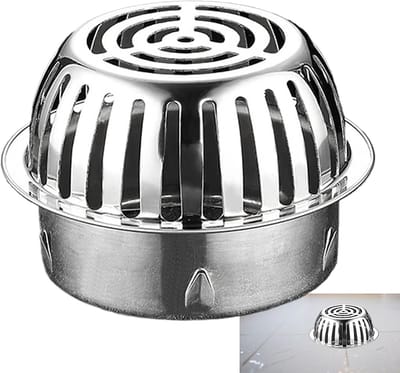 Afvoer Putdeksel - Haarvanger - Voorkomt Verstopping - Verbeterde Waterdoorstroming - 110 mm - Zilverkleurig
