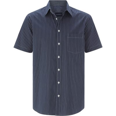 Babista herren Overhemd Met Korte Mouwen - 39/40 - blauw - Plus Size
