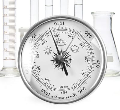 Precisie Barometer - Weerstation Meter - Weersvoorspelling Binnen - Zeer Gevoelige Sensor - 7.2 cm Diameter - Zilverkleurig