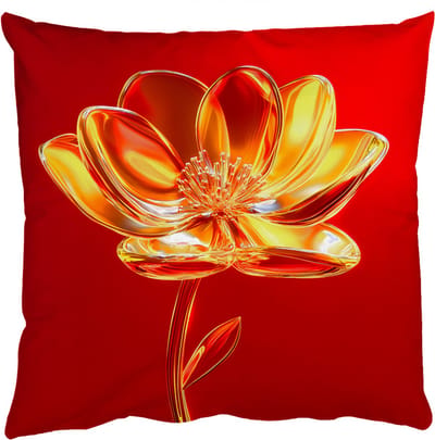 Sierkussens - Kussentjes Woonkamer - 50x50 cm - Bloem - Goud - Glazen