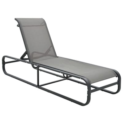 vidaXL - Ligbed - aluminium - en - textileen