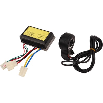 2 STUKS Set DC Motor Snelheidsregelaar en Duimgas Motorfiets Scooter Driewieler Snelheidsregelaar Kit 12V250W black