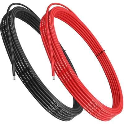 16 AWG Siliconen Draadset – 2,5 m Rood + 2,5 m Zwart – Flexibele Vertinde Koperkabel – Hittebestendig rood/zwart