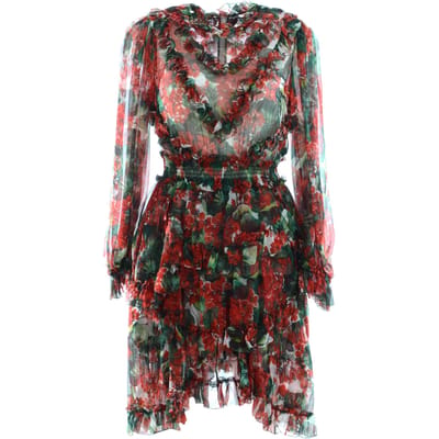 Dolce & Gabbana Women Flowers Mid-Length Dress