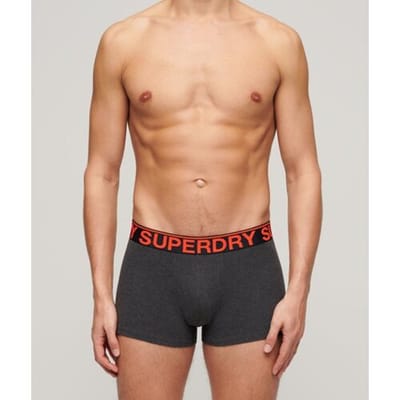 Superdry Triopak Klassieke Slips van Biologisch Katoen Grijs Grootte: S