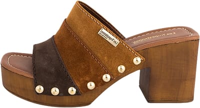 Polina leren sandalen met hak