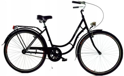 Dallas Bike Damesfiets - Zwart Retro Stadsfiets - 28 inch - Staal Frame 18" - 1 Versnelling